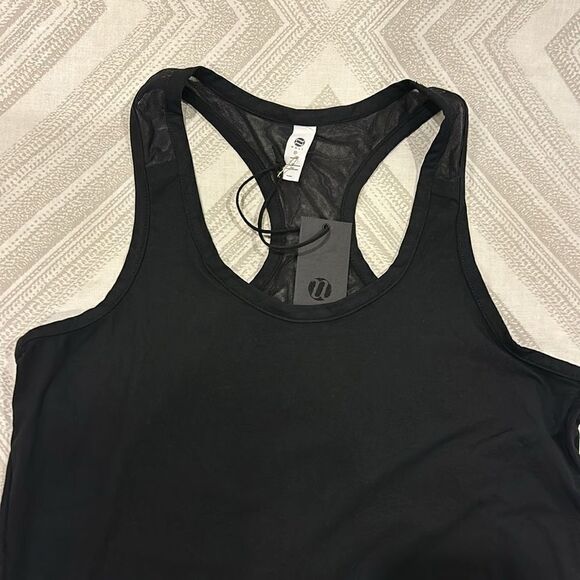 Noli Women’s Black Tank Top with Mesh Back Panel - Picture 2 of 5